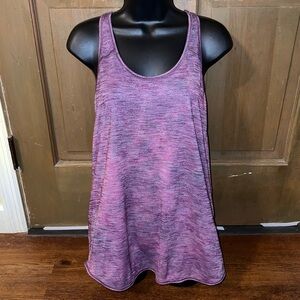 Lululemon Athletica Purple Heathered Tie Dye Racerback Draped Tank Top Size 6